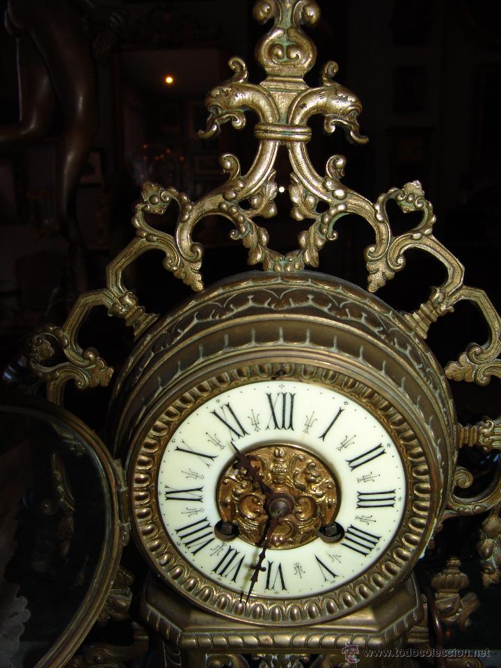 Relojes de carga manual: BONITO RELOJ ANTIGUO DE BRONCE - Foto 3