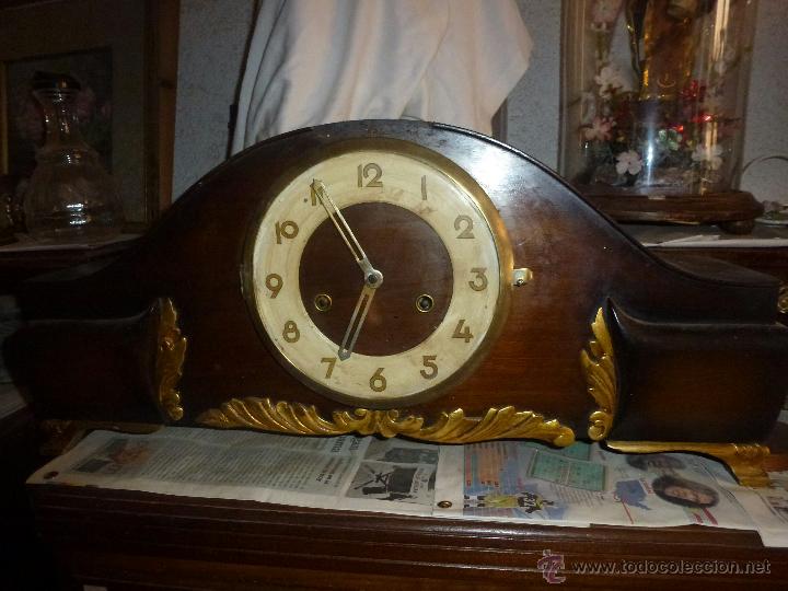 Relojes de carga manual: Reloj largo de sobremesa, en madera - Foto 3