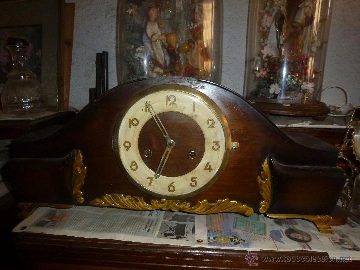 Relojes de carga manual: Reloj largo de sobremesa, en madera - Foto 4