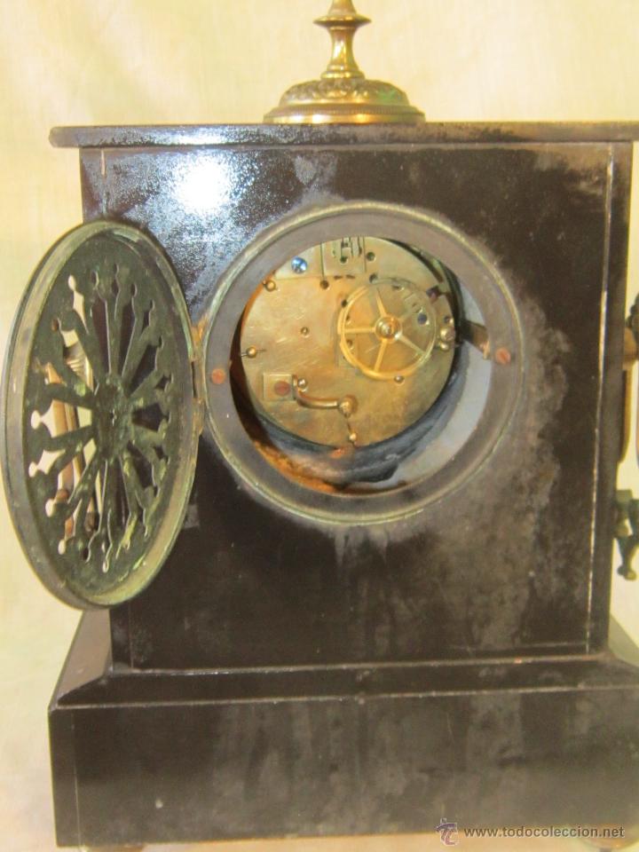 Relojes de carga manual: RELOJ DE SOBREMESA EN BRONCE Y MARMOL - Foto 7