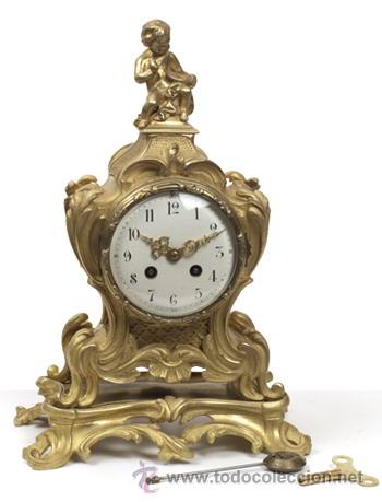 Relojes de carga manual: Reloj frances de Bronce dorado - Foto 1