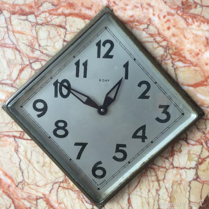 Relojes de carga manual: ANTIGUO RELOJ DE MARMOL ROJO - Foto 2