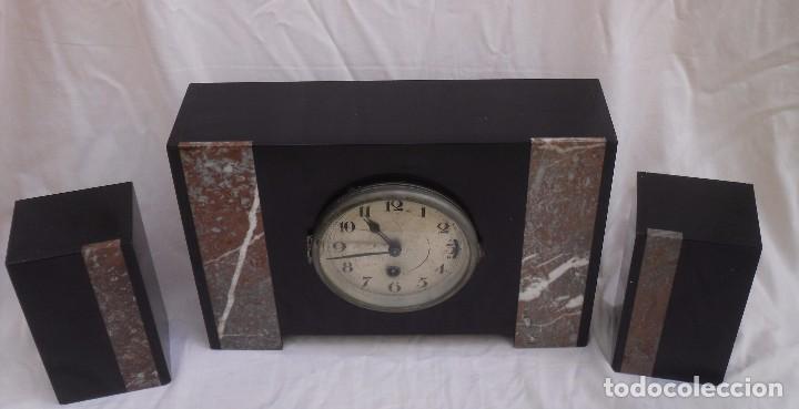 Relojes de carga manual: RELOJ DEC&Oacute; DE PIZARRA CON SUS GUARNICIONES - Foto 2