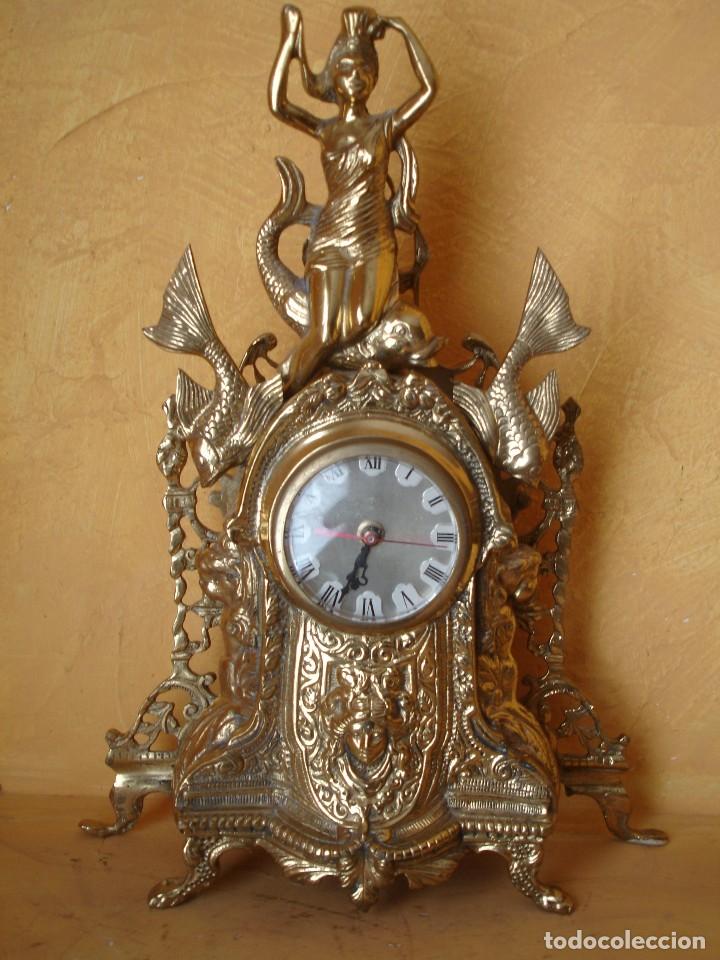 Relojes de carga manual: RELOJ BRONCE SIRENAS 45CM - Foto 1