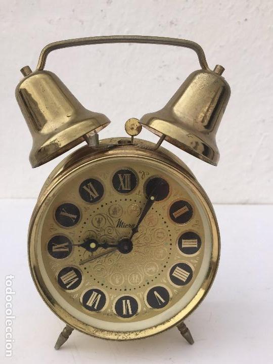 Relojes de carga manual: RELOJ DESPERTADOR MARCA MICRO - Foto 1