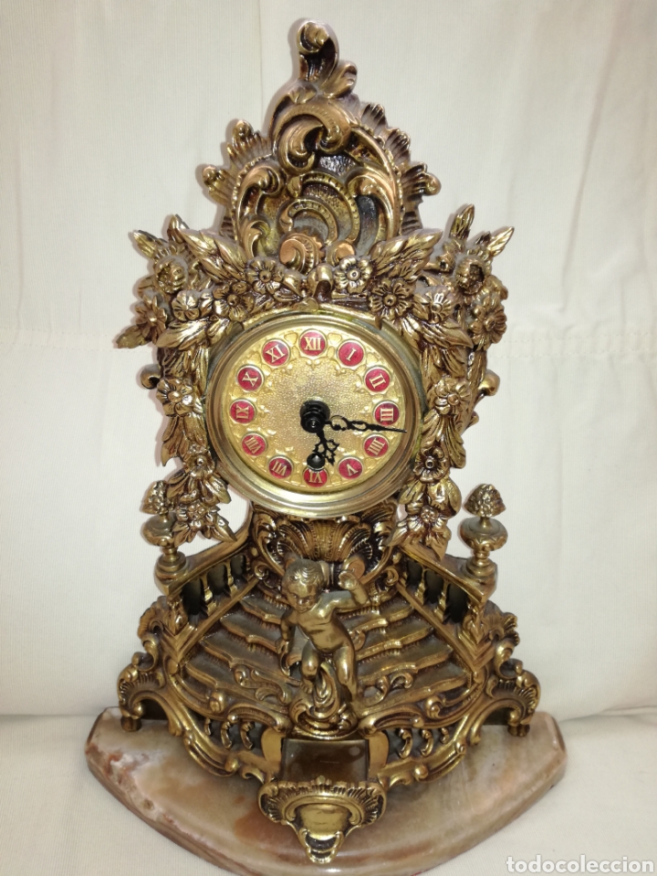 Relojes de carga manual: Antiguo Reloj A Cuerda Bronce. - Foto 2