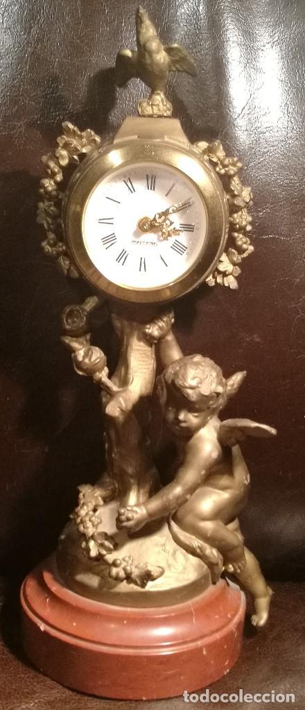 Relojes de carga manual: RELOJ FRANCES DE CALAMINA CIRCA 1900 - Foto 1