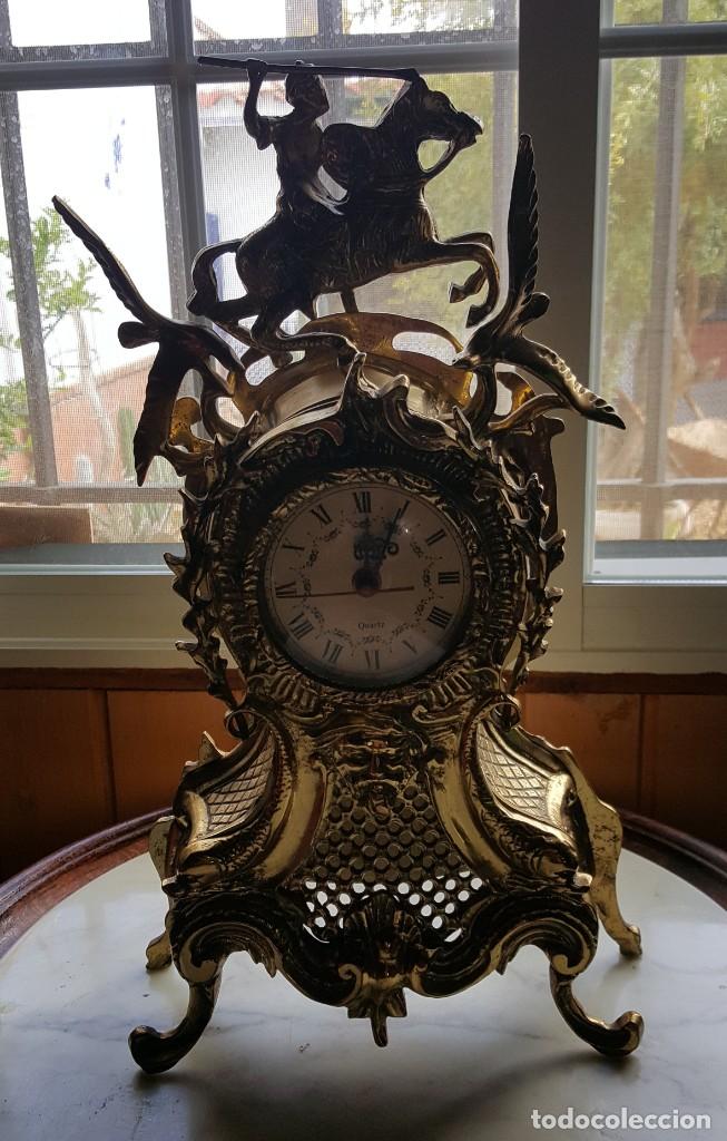 Relojes de carga manual: Reloj de Sobremesa del Imperio Frances - Foto 3