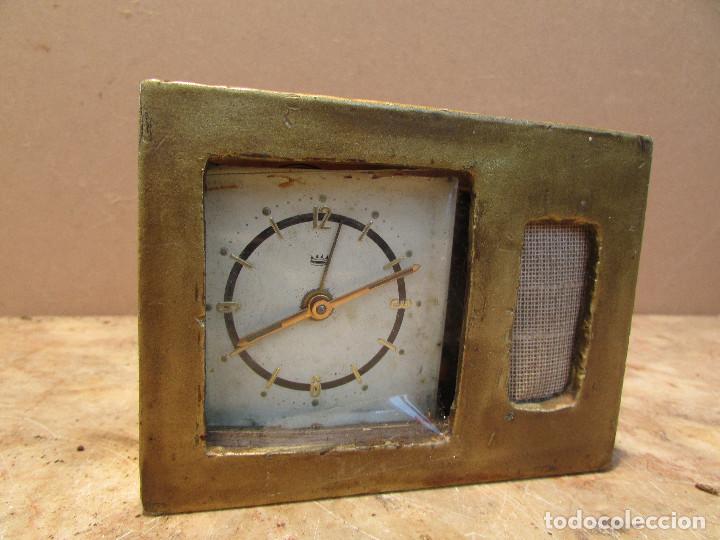 reloj despertador madera y metal - Compra venta en todocoleccion