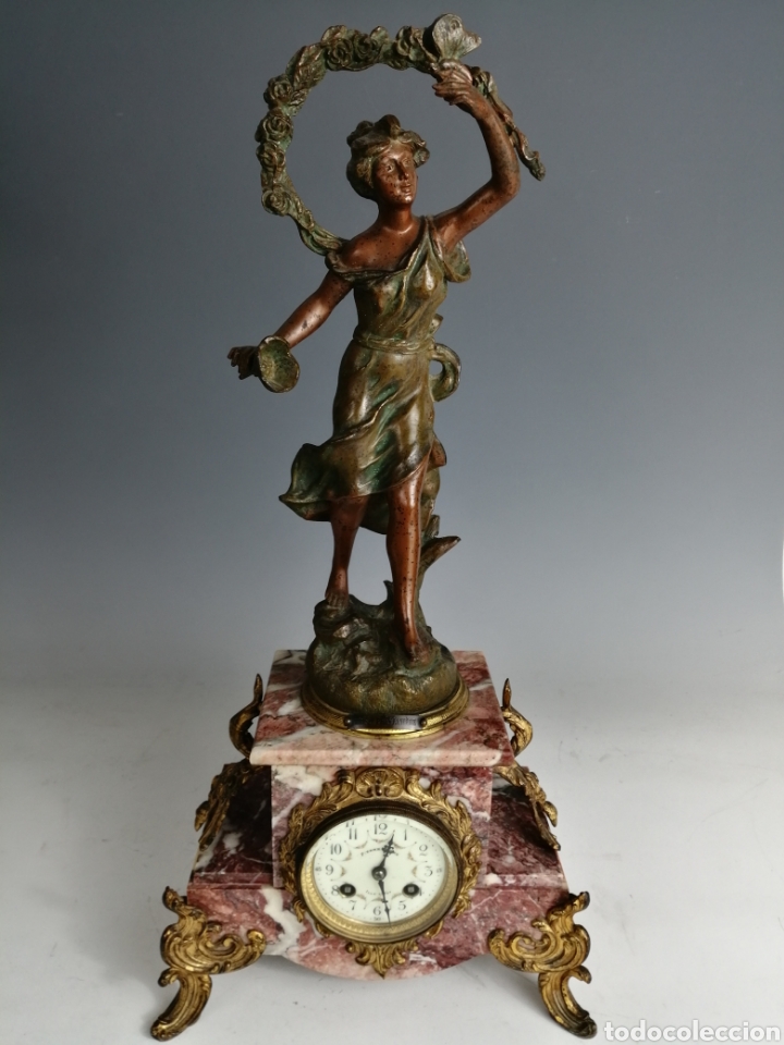 Relojes de carga manual: RELOJ DE SOBREMESA FRANCES ART NOUVEAU