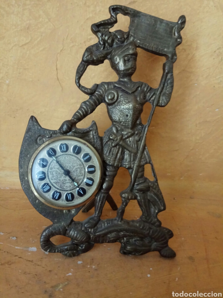 Relojes de carga manual: Reloj antiguo de bronce - Foto 1
