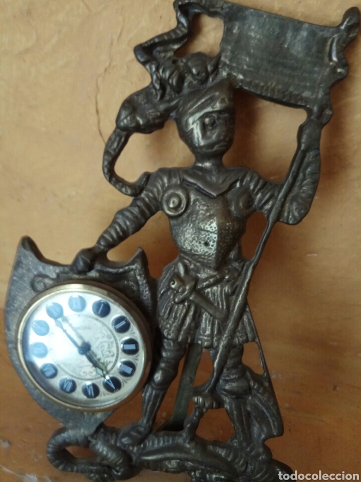 Relojes de carga manual: Reloj antiguo de bronce - Foto 4