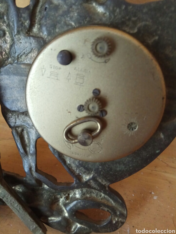 Relojes de carga manual: Reloj antiguo de bronce - Foto 5