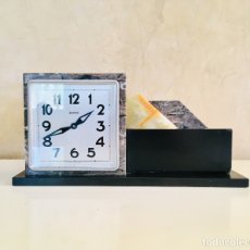 Relojes de carga manual: RELOJ DE SOBREMESA FRANCES DE MARMOL ART DECO BAYARD FRANCE CLOCK
