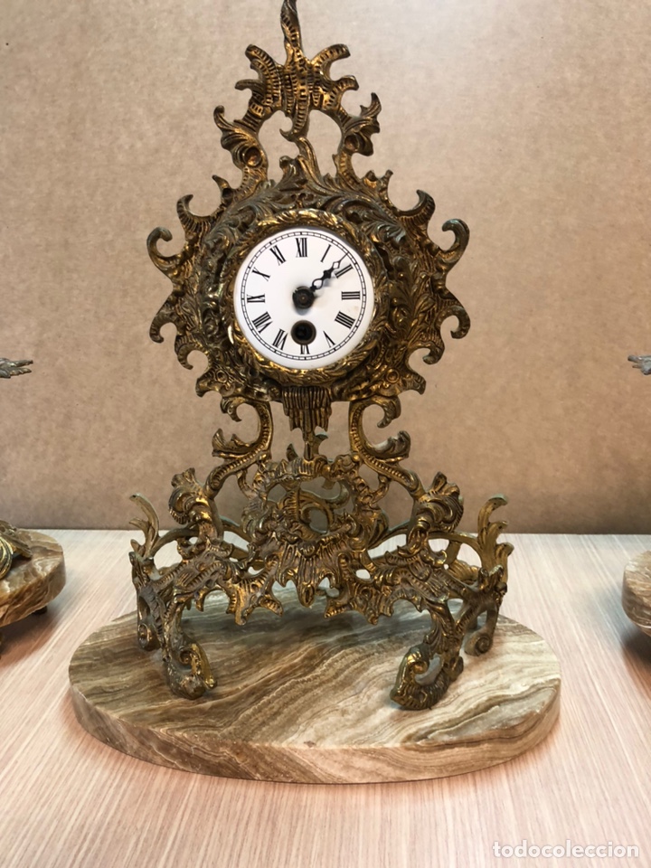 Relojes de carga manual: Reloj candelabros metal - Foto 2