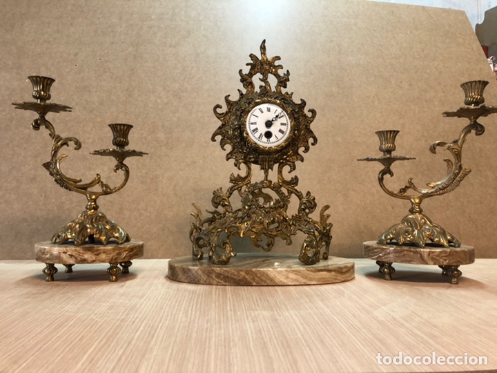 Relojes de carga manual: Reloj candelabros metal - Foto 3
