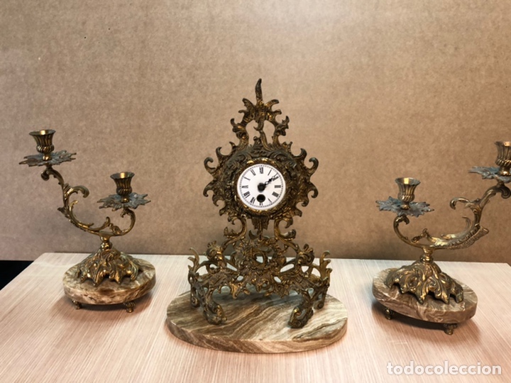 Relojes de carga manual: Reloj candelabros metal - Foto 1