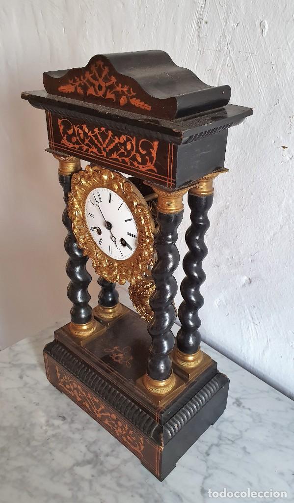 Relojes de carga manual: RELOJ DE PORTICO CON MARQUETERIA - Foto 3
