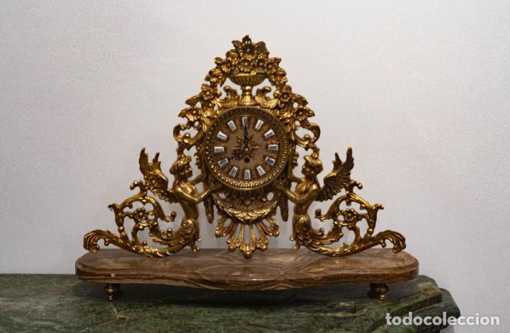 Relojes de carga manual: Reloj de bronce sirenas. - Foto 1