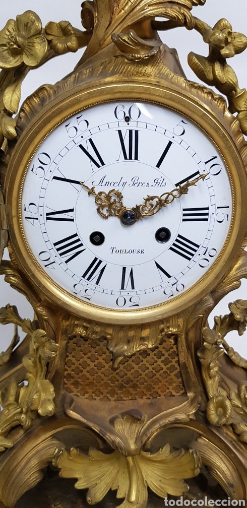 Relojes de carga manual: reloj de bronce dorado al mercurio - Foto 2