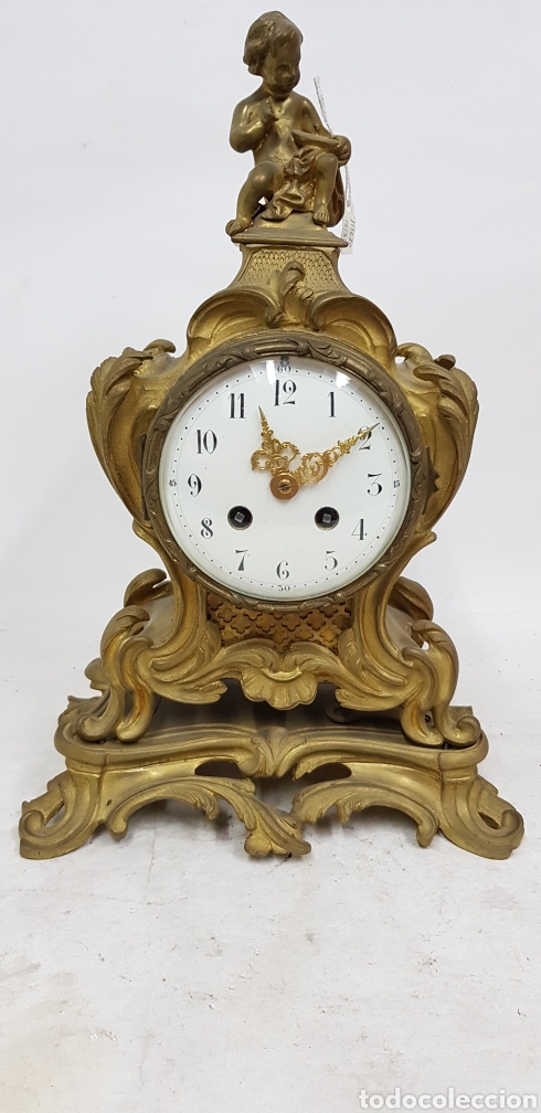 Relojes de carga manual: Reloj frances de Bronce dorado - Foto 2