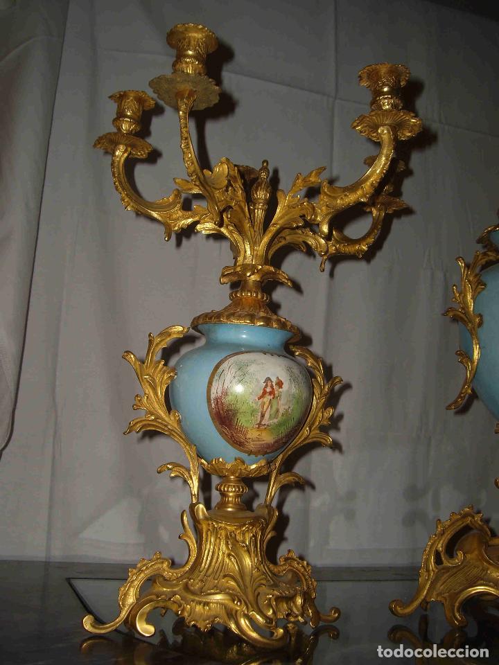 Relojes de carga manual: RELOJ CANDELABROS ESMALTE - Foto 2