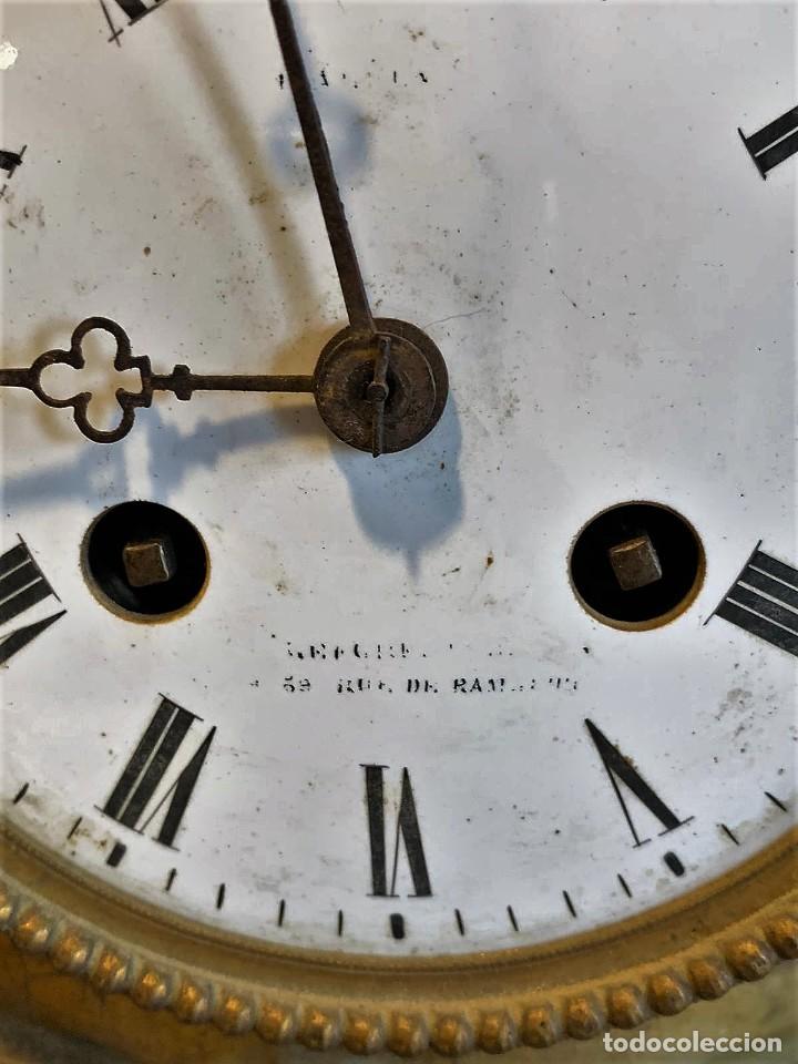 Relojes de carga manual: ANTIGUO RELOJ DE BRONCE - Foto 9