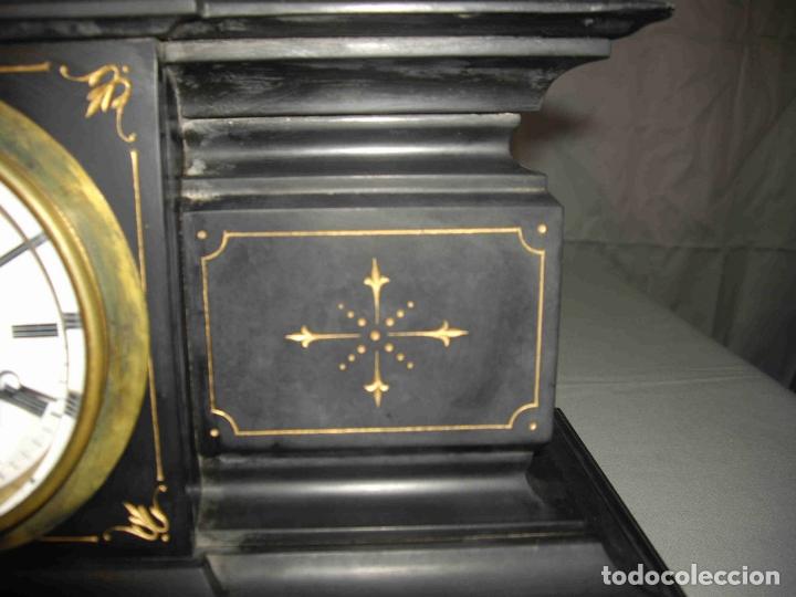 Relojes de carga manual: RELOJ MARMOL BRONCE PLUMA Y ESPADA - Foto 3