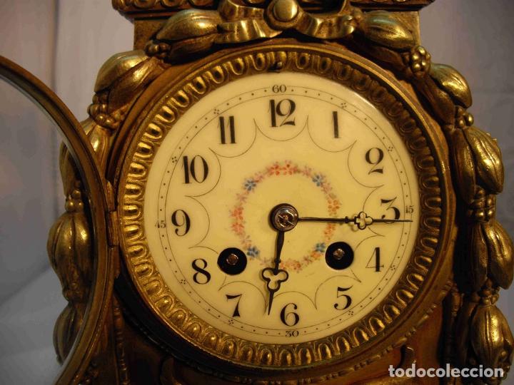 Relojes de carga manual: RELOJ BRONCE FLORES ESFERA - Foto 4