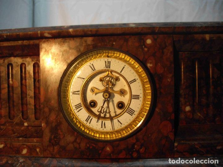 Relojes de carga manual: RELOJ MESA MARMOL GRANATE ESCAPE - Foto 2