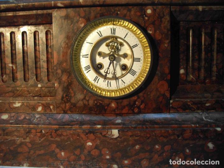 Relojes de carga manual: RELOJ MESA MARMOL GRANATE ESCAPE - Foto 3