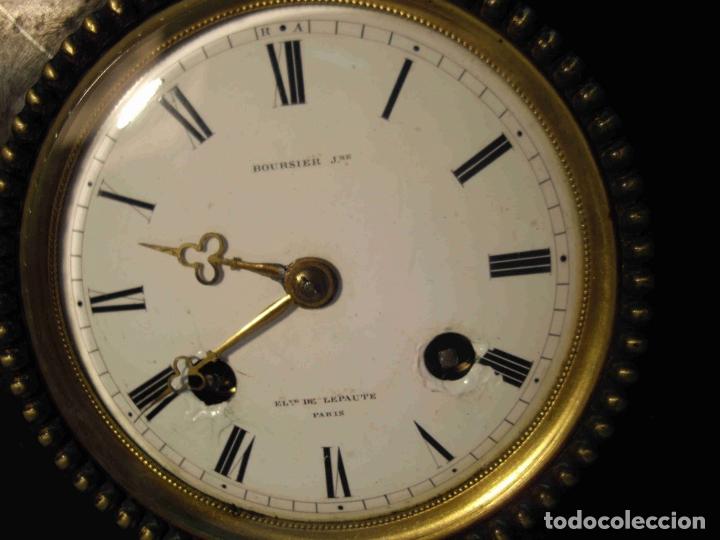 Relojes de carga manual: RELOJ MESA MARMOL BOURSIER JNE. - Foto 4