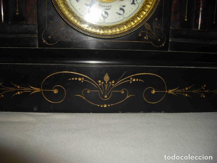 Relojes de carga manual: RELOJ MARMOL NEGRO ROJO COLUMNAS - Foto 2