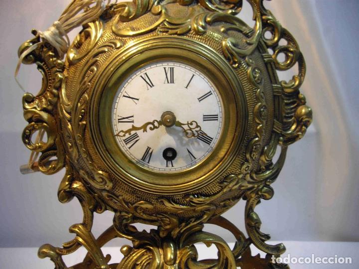 Relojes de carga manual: RELOJ FUNDICION DORADA MARMOL - Foto 4