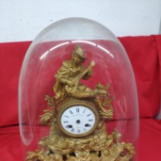 Relojes de carga manual: PRECIOSO RELOJ CON FANAL BAÑADO EN ORO AL MERCURIO DEL SIGLO 19