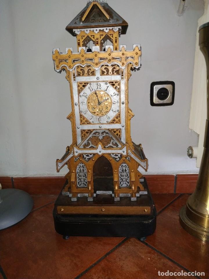 antiguo reloj de cuco . automata con noria y ca - Compra venta en  todocoleccion