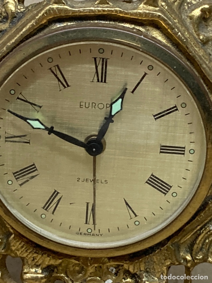 Relojes de carga manual: Reloj despertador de mesa Eutopa funciona - Foto 2