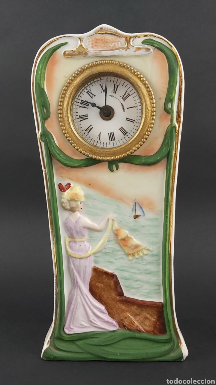 Relojes de carga manual: RELOJ DE PORCELANA MODERNISTA. ART NOUVEAU. S.XIX - Foto 1 - 290396658