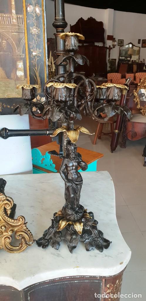 Relojes de carga manual: Reloj franc&eacute;s con candelabros - Foto 4