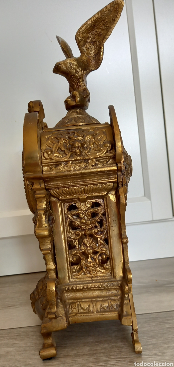 Relojes de carga manual: Reloj de chimenea de bronce - Foto 2