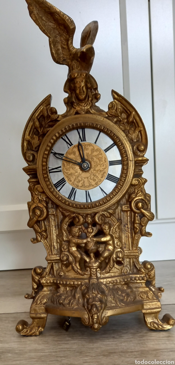 Relojes de carga manual: Reloj de chimenea de bronce - Foto 1