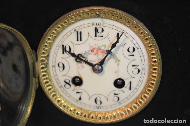 Relojes de carga manual: RELOJ DE MESA MARMOL SE&Ntilde;ORA BRONCE - Foto 11