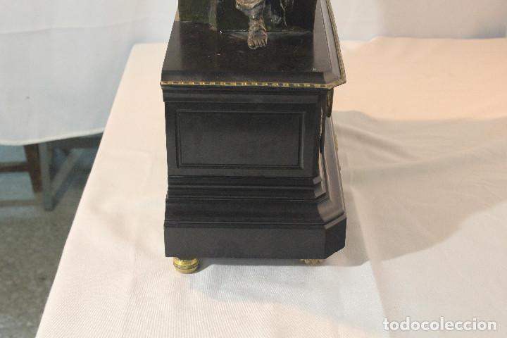 Relojes de carga manual: RELOJ DE MESA MARMOL SE&Ntilde;ORA BRONCE - Foto 17
