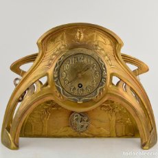 Relojes de carga manual: RELOJ MODERNISTA DE LATÓN - 1900'S. EN FUNCIONAMIENTO. VER FOTOS ANEXAS. Lote 334790233