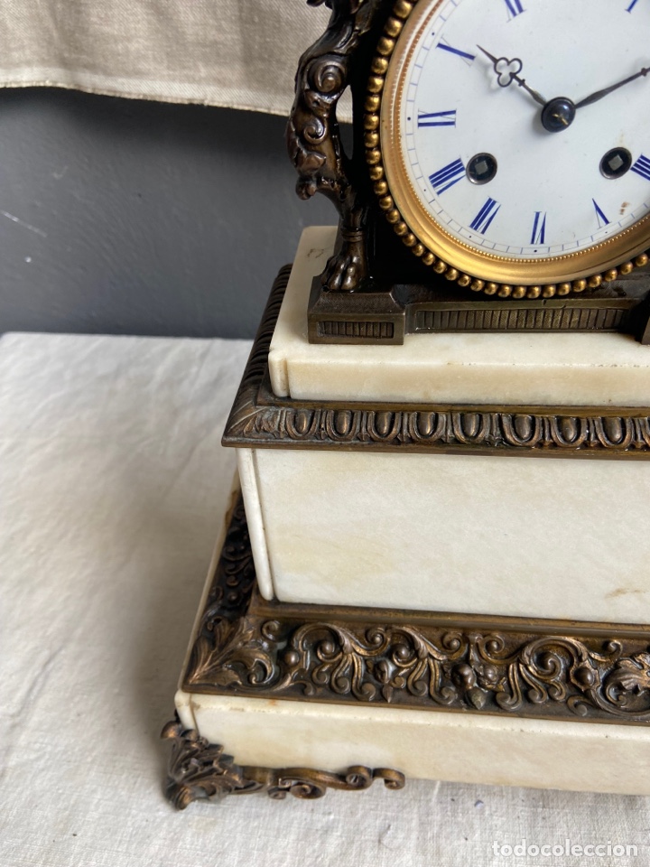 Relojes de carga manual: GRAN RELOJ DE BRONCE SIGLO XIX - Foto 4