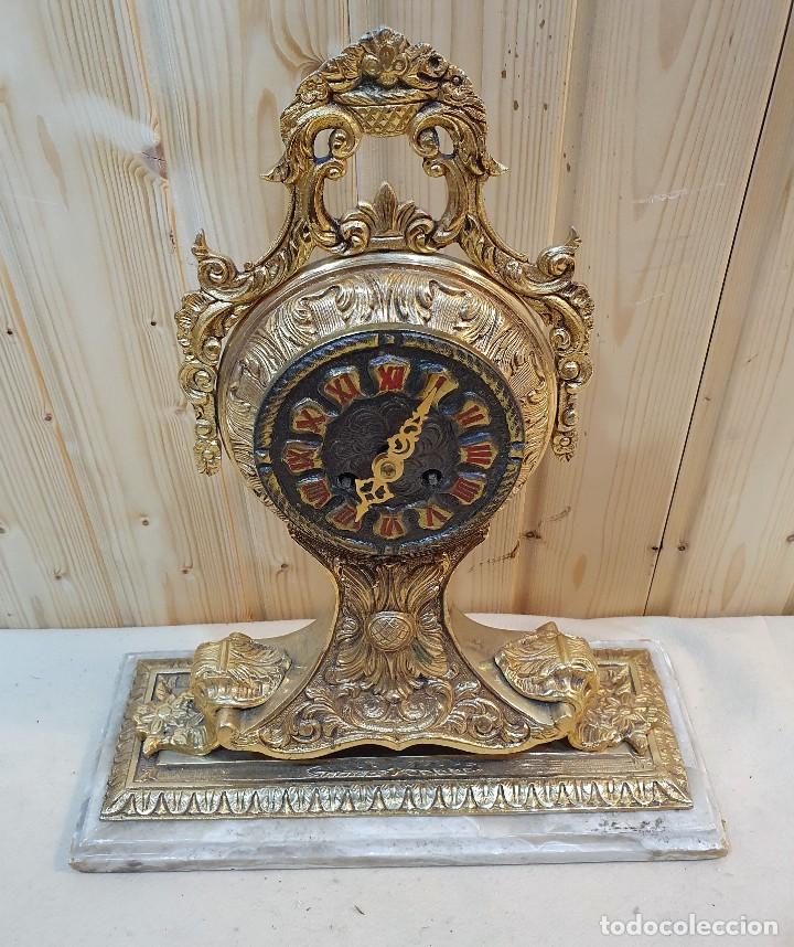 Relojes de carga manual: RELOJ DE SOBREMESA EN BRONCE - Foto 2