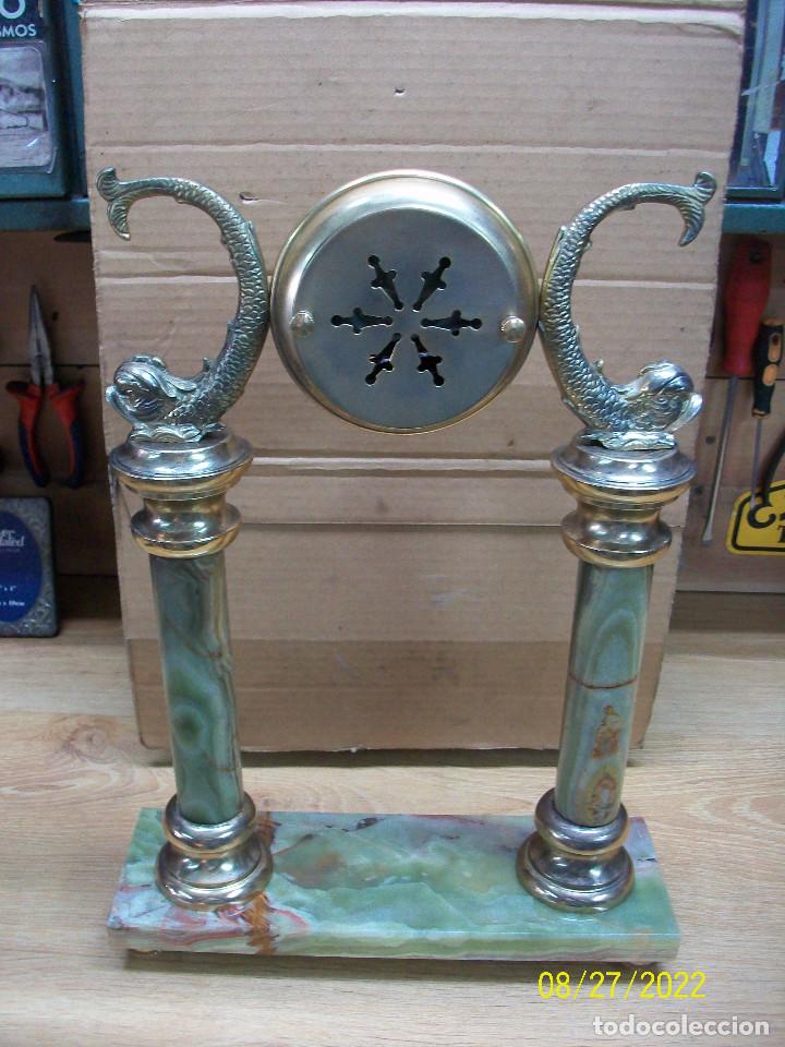 Relojes de carga manual: RELOJ ALEMAN-BASE DE MARMOL-FUNCIONA - Foto 6