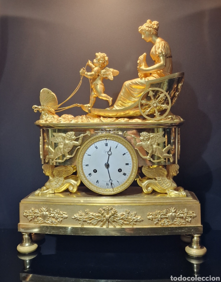 Reloj de Pared Neogótico en Bronce Con Maquinaria París de 8 días
