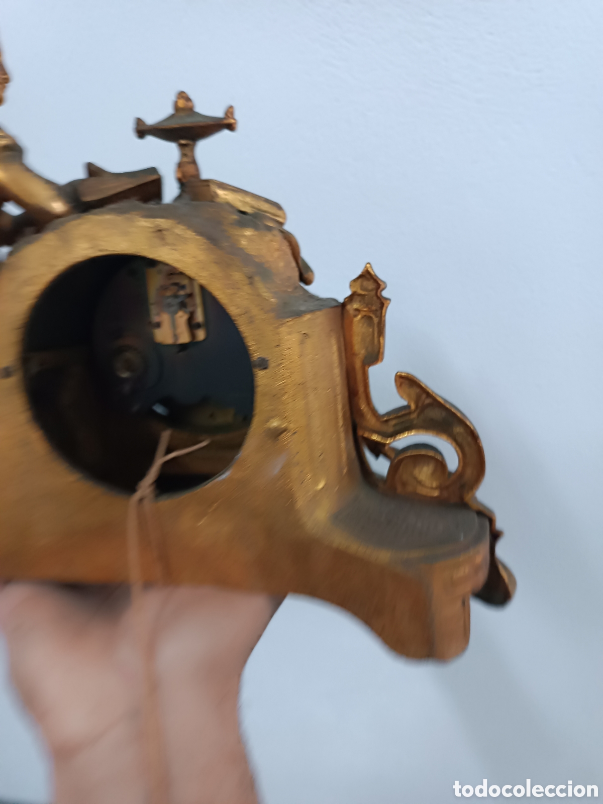 Relojes de carga manual: Antiguo reloj de chimenea. No funciona - Foto 8