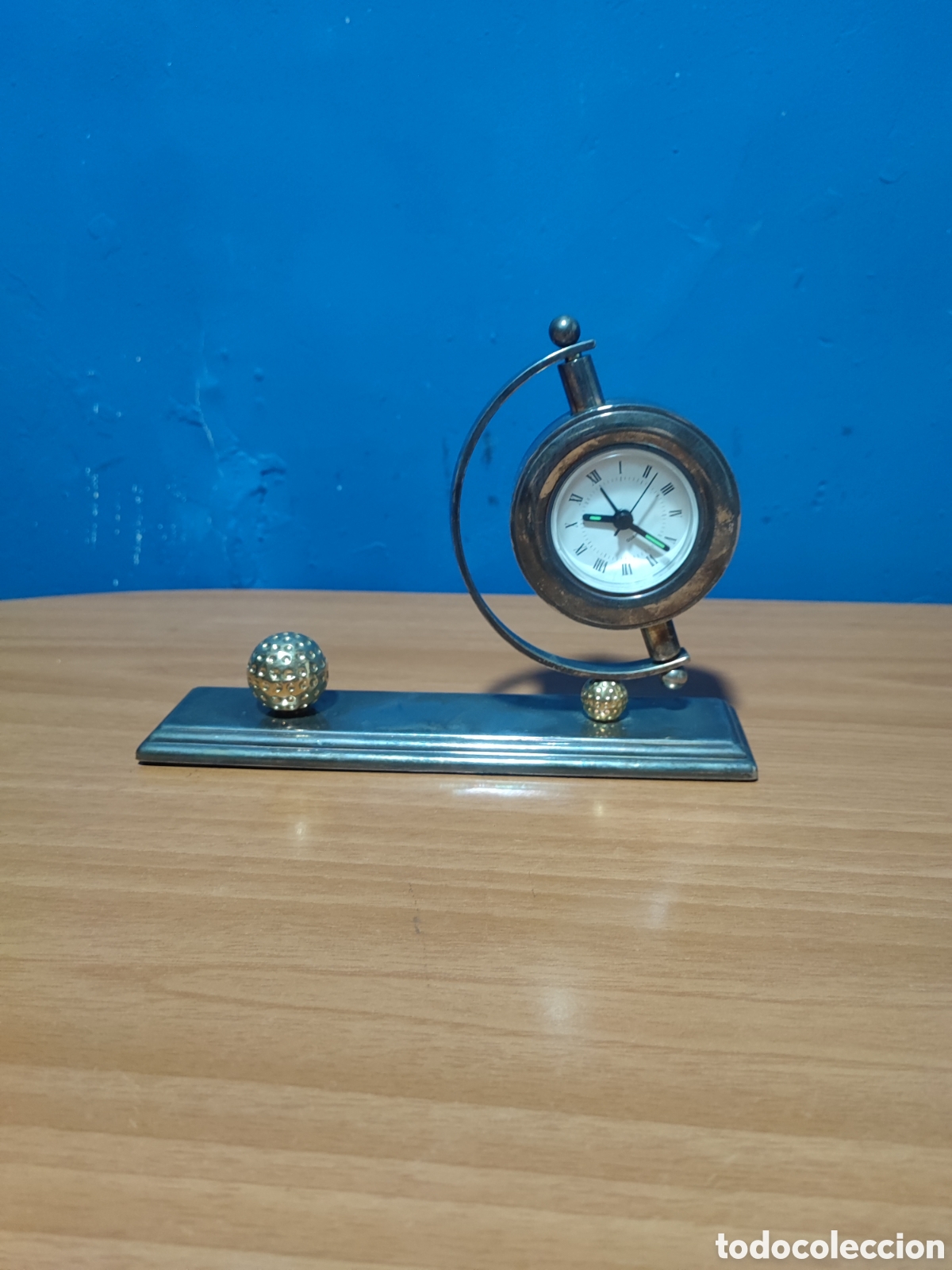 basura Subir Polo bonito reloj giratorio plateado medidas 23x16 - Compra venta en  todocoleccion